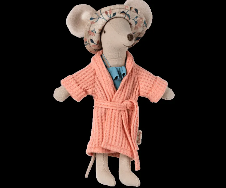 Online Bathrobe - Coral, Dad/Mum Mouse Mum & Dad