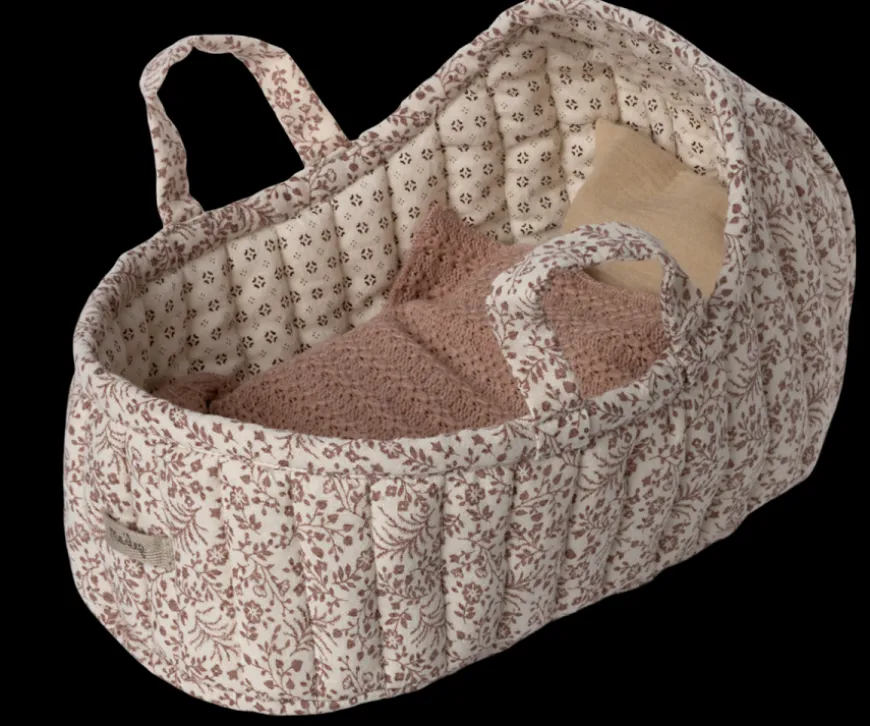 Best Sale Carry Cot, Large - Off White Plush Bunnies