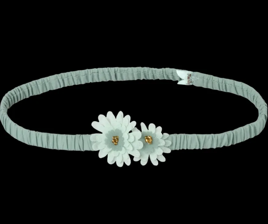 Outlet Headband, Flower - Mint, Small Kids