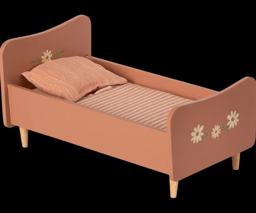 Online Mini Wooden Bed - Rose Dollhouse Furniture