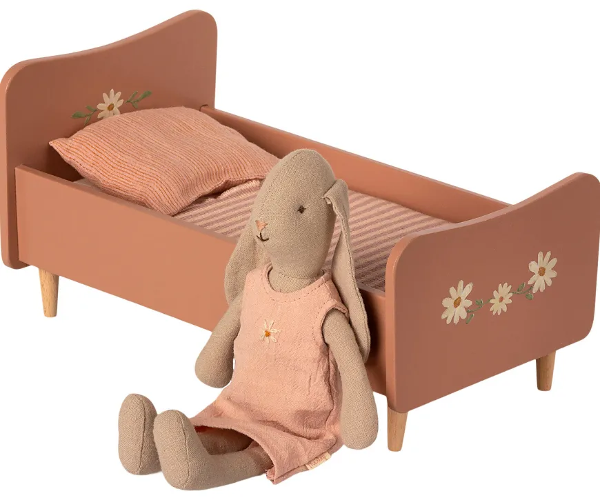 Online Mini Wooden Bed - Rose Dollhouse Furniture