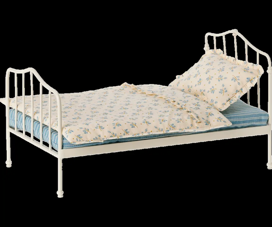 Cheap Miniature Bed - Blue Dollhouse Furniture