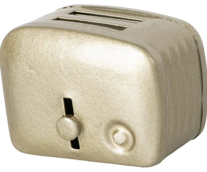 Flash Sale Miniature Toaster & Bread, Silver Dollhouse Furniture