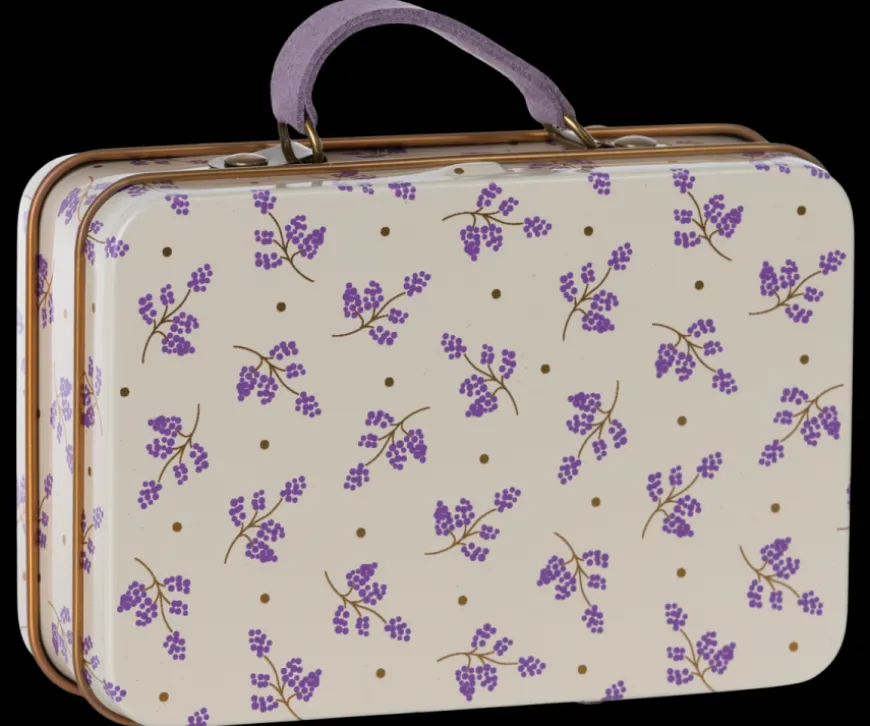 Outlet Small Suitcase, Madelaine - Lavender Metal Tins & Suitcases