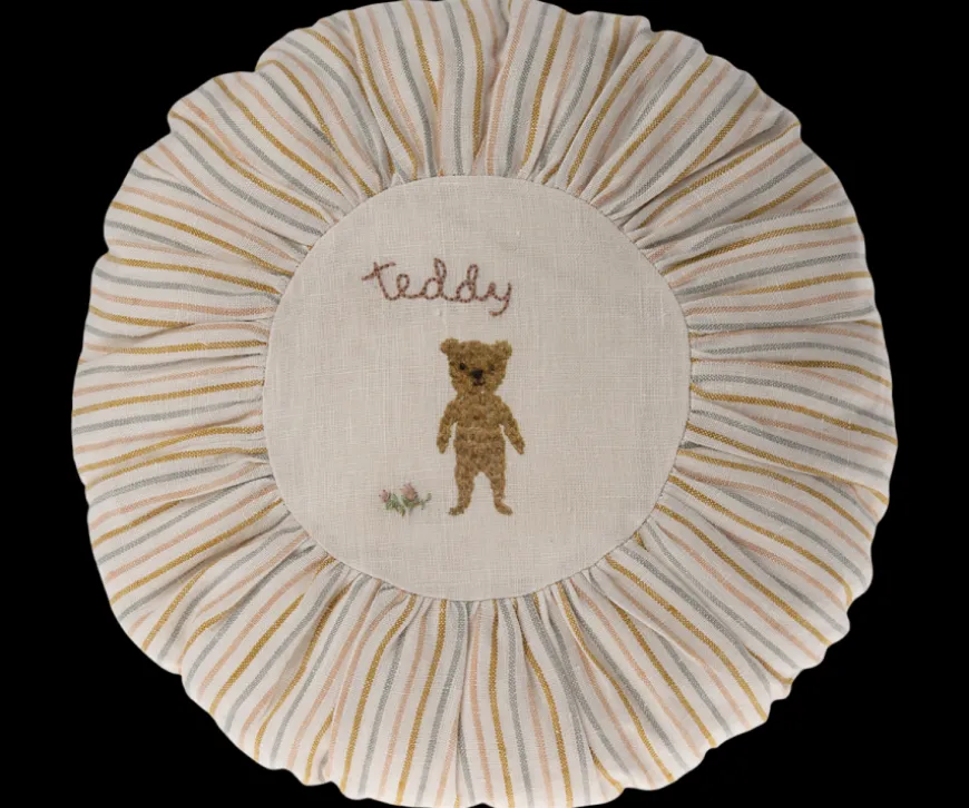 Outlet Striped Teddy Cushion, Small Decoration & Storage