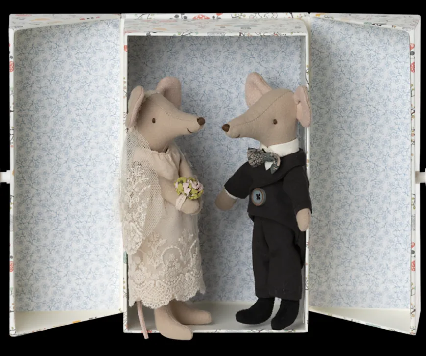 Sale Wedding Mice Couple In Box Mum & Dad